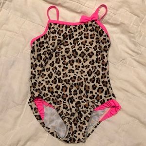 Toddler bathing suit leopard